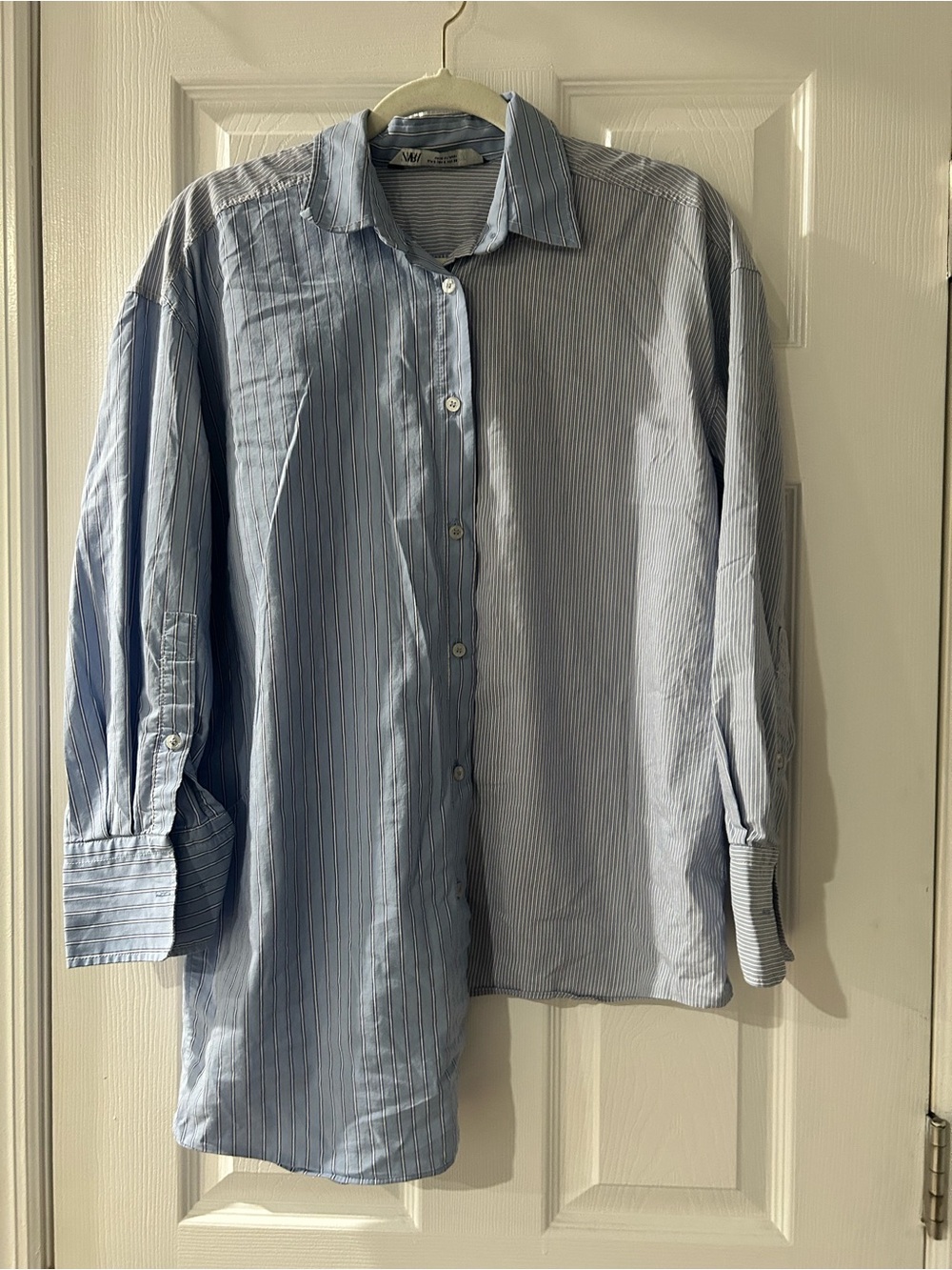 Zara Light Blue Pinstripe Men's Dress Shirt
